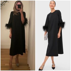 NWT TUCKERNUCK Black Feather Jamie Dress SZ XS